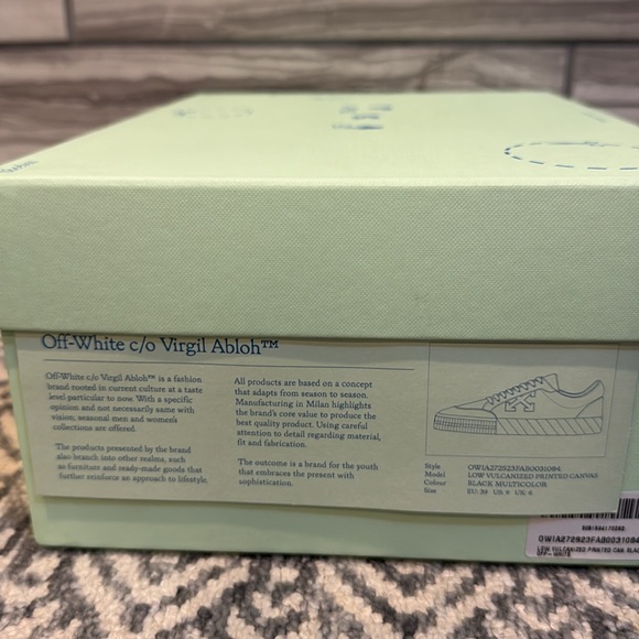 Women’s Off-White Low-Volcanized Printed Canvas NWT Sneakers - Picture 15 of 15